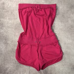 Y2k Pink Strapless Self Esteem Romper